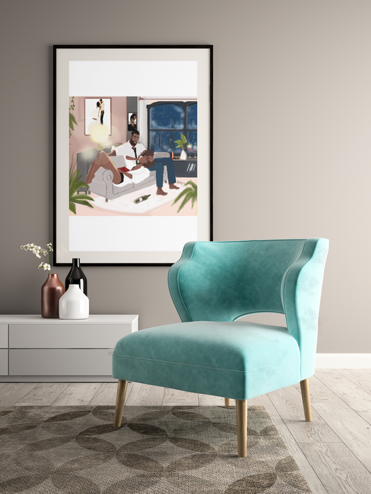 Black Love Moment I Art Print