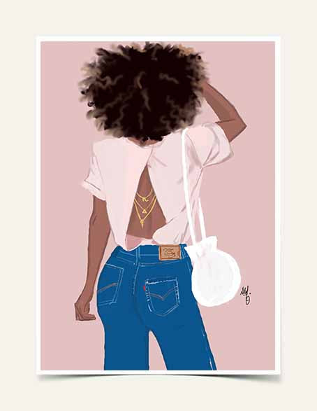 Jolie Back  I Art Print