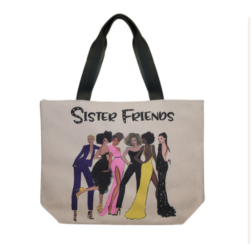 SISTER FRIENDS 2 CANVAS HANDBAG