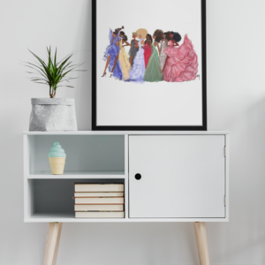 Sisters Walk Together I Art Print