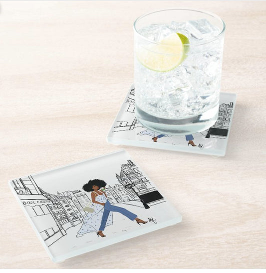 Keepin  Moving Glass Coaster