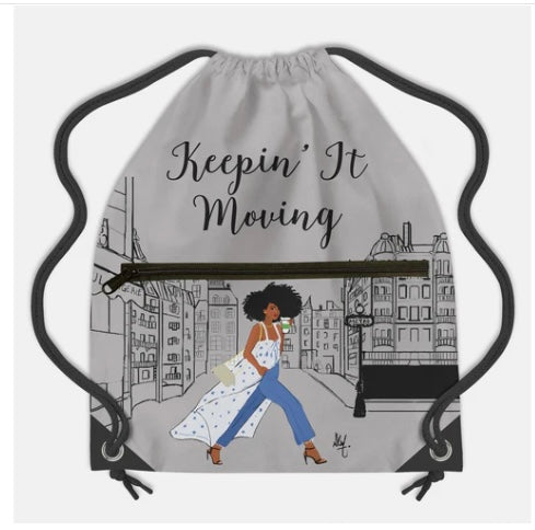 Keepin' it Moving Drawstring Backpack