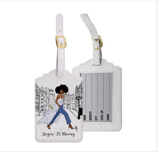 KEEPIN IT MOVING LUGGAGE TAG SET